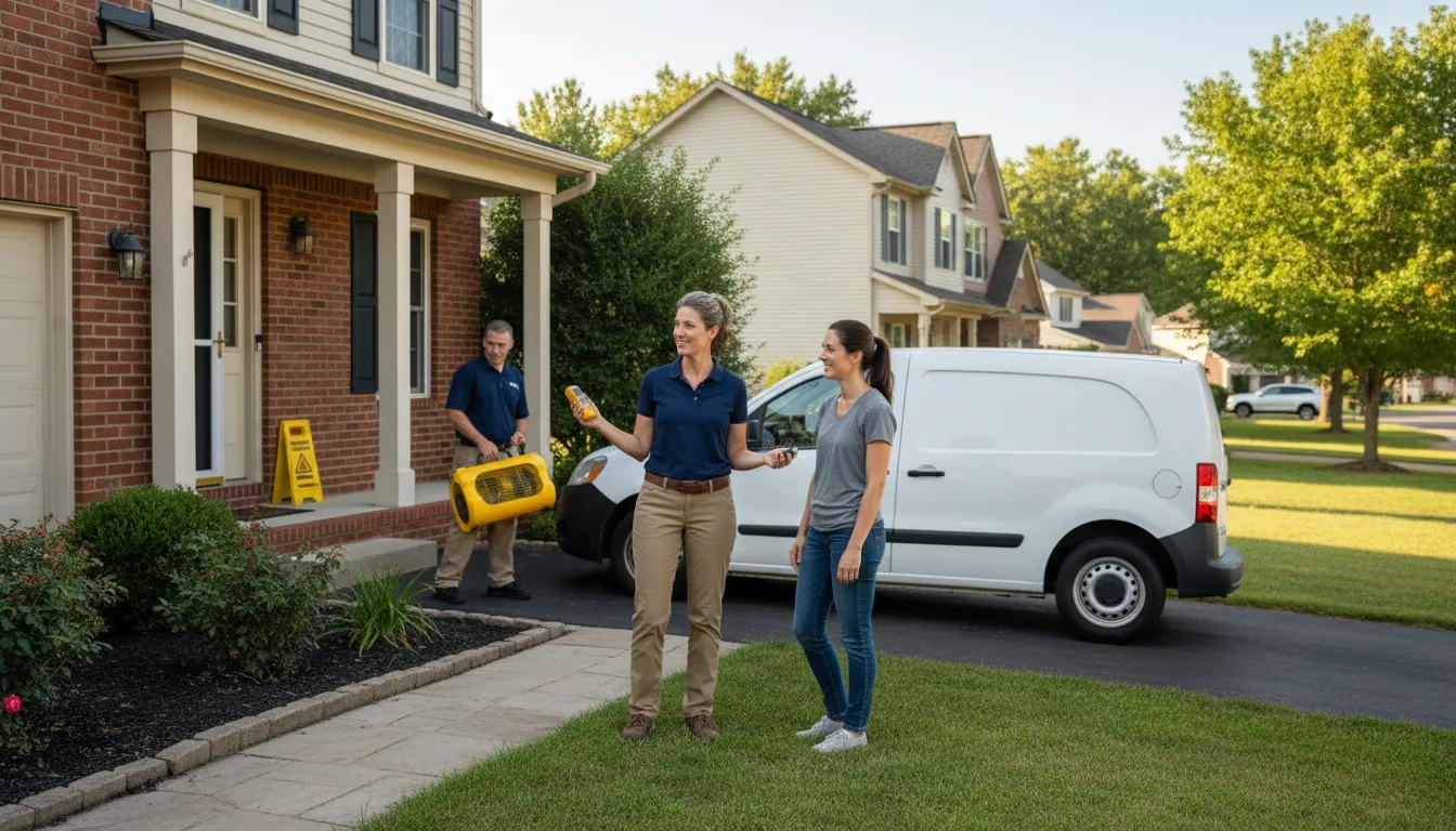 Residential water damage restoration in Elwood, IL